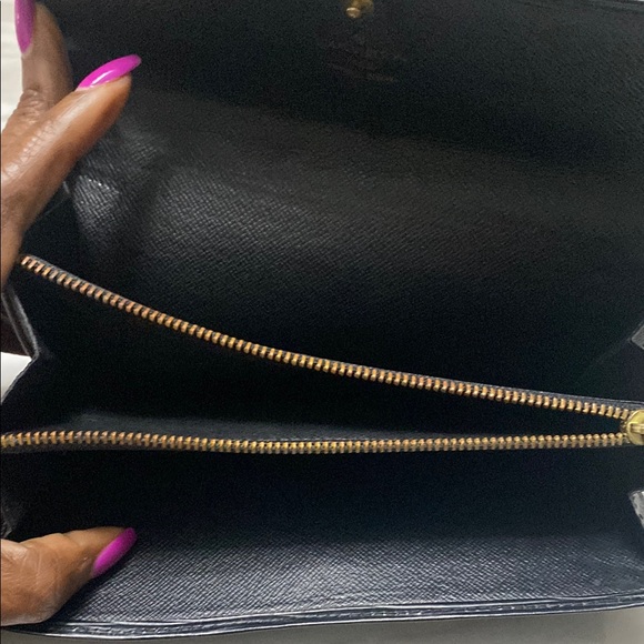 Black Louis Vuitton Epi Textured Leather long Wallet EUC - Picture 10 of 17
